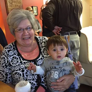 Aunt  Barbara and Aiddy enjoying a pumpkin spice latte at Village House Coffee