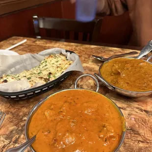 Butter chicken and chicken tikka masala