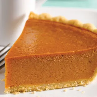 Our Pumpkin Pie Dessert with real pumpkin custard spiced with Saigon cinnamon, ginger and nutmeg, baked inside our flaky pastry crust!