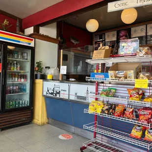 the inside of the store