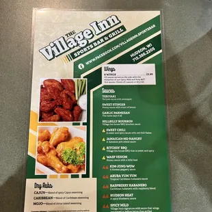 The Village Inn Sports Bar &amp; Grill Menu - 2023