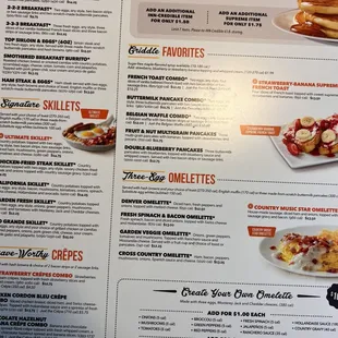 sushi and sashimi, menu