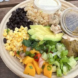 Southwest salad! Added chicken and got the cilantro lime ginger dressing