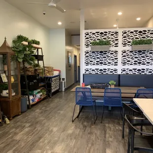 Inside seating on opposite side