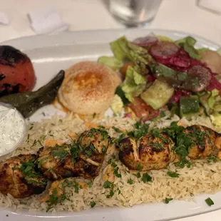Chicken Kabob Plate