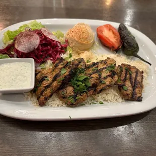 Beef Kabob Plate