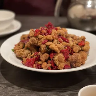 Fried Local Chicken With Tea Oil? I apologize I didn&apos;t make careful note of what dishes we ordered