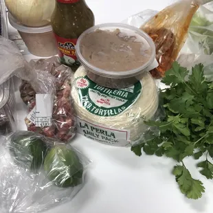 All the things to make Street Tacos from home! Great authentic Mexican food!