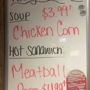 soup and hot sandwiches in the winter!