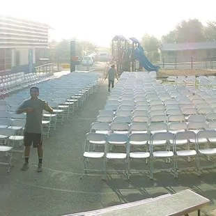 VILLAGE PARTY SUPPLY WOULD LIKE TO THANK CRESTMORE ELEMENTARY SCHOOL IN BLOOMINGTON CA FOR LETTING US SET UP CHAIRS FOR THEIR EVENT