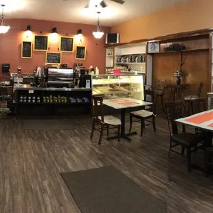 the inside of a coffee shop