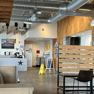 the inside of a restaurant