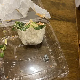 My buffalo chicken wrap had a screw nut in it!