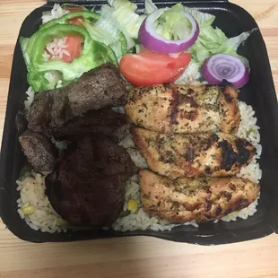 The Chicken and Steak Dinner Plate... so so good!