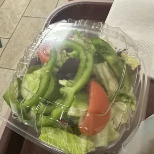 My salad that came with my meal