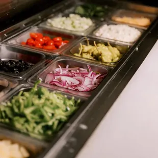 BUILD YOUR OWN PIZZA TOPPINGS BAR