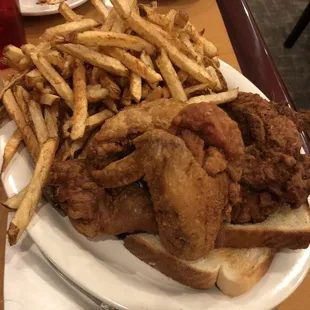 Half chicken dinner.