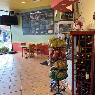 the inside of a restaurant