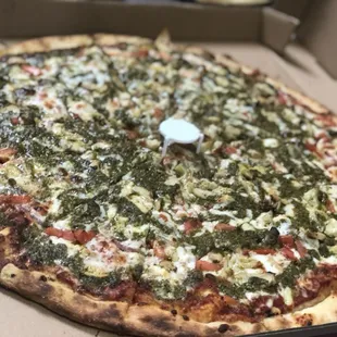 Pesto Chicken Specialty Pizza!