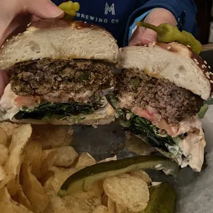 Meatloaf Burger with Pretzel Bun