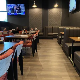 More seating on the restaurant side.