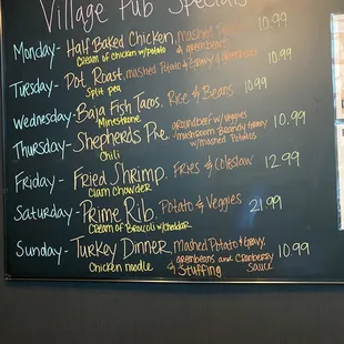 Daily specials!
