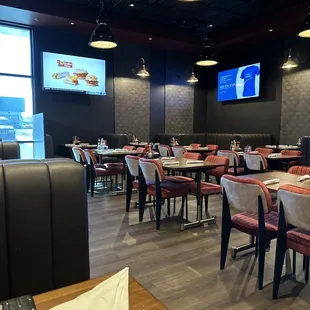 The dining room at the new Village Pub on Cactus Ave.
