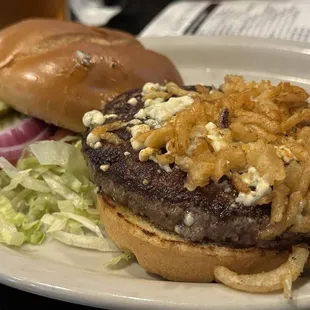 Black and blue burger