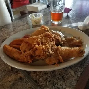 Broasted chicken and Alaskan ale  Winning combination!