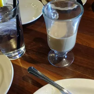 I enjoyed a great cup of coffee and I like the clear glass.