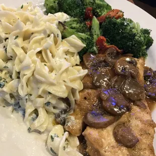 Hubbers daily special of chicken Marsala