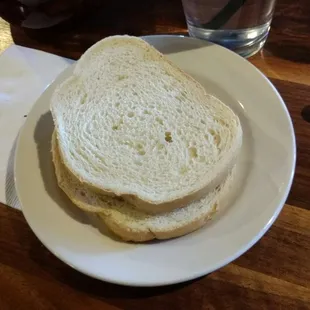 Nice thick white toast .