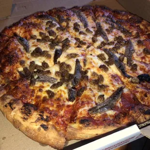 Sausage and anchovies