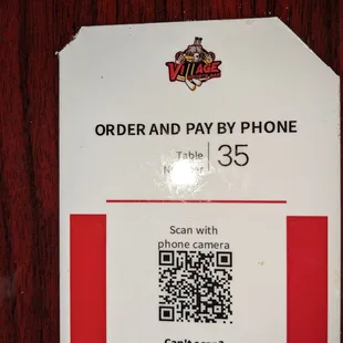 You don't get a menu. You don't get wait-staff. You order through this QR code.