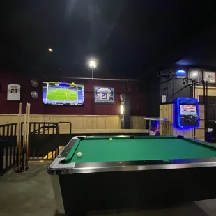 pool tables when you walk in