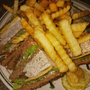 Triple Decker Club with Fries