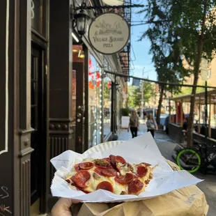 Pepperoni and Sausage Pizza Slice