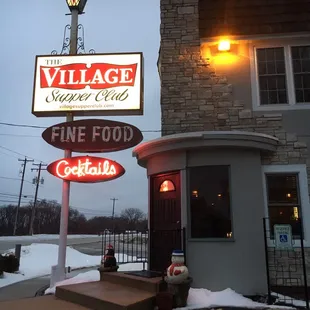 the front of the restaurant