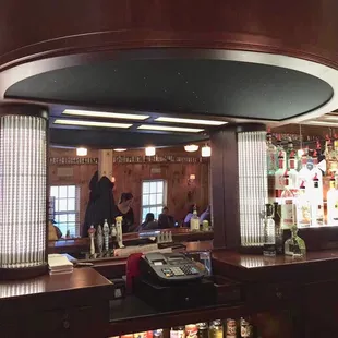 a bar with a bar counter