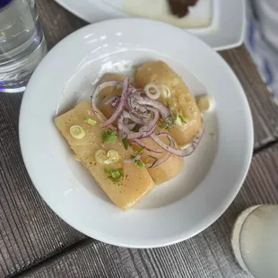 a plate of food on a table