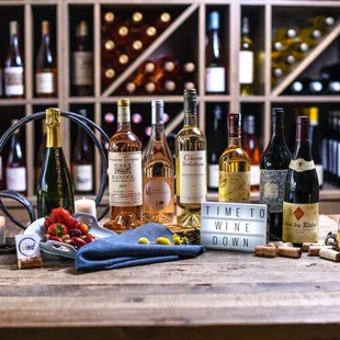 We have a great selection of wine to take home or drink in the wine bar with a delicious snack prepared by Chef.