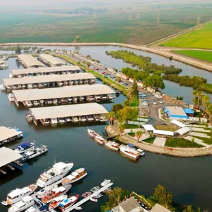 Aerial view of Village West Marina &amp; Resort