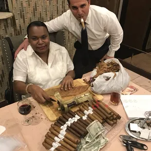 This lady was amazing. She rolled a great stogie for me that night