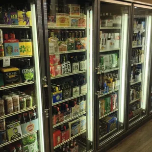 Cold beer fridge.