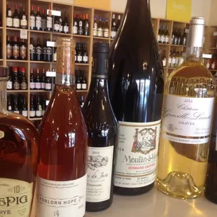 a variety of wines