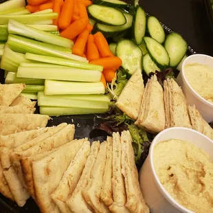 Hummus platter for a crowd.