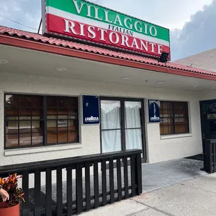 the front of the restaurant