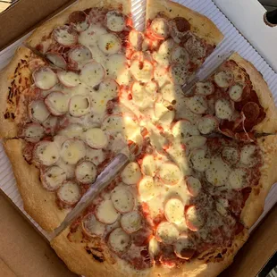 pizza, food