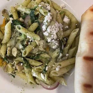Timbo pasta. Fantastic pesto!