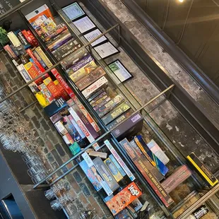 a display case of cigarettes in a store